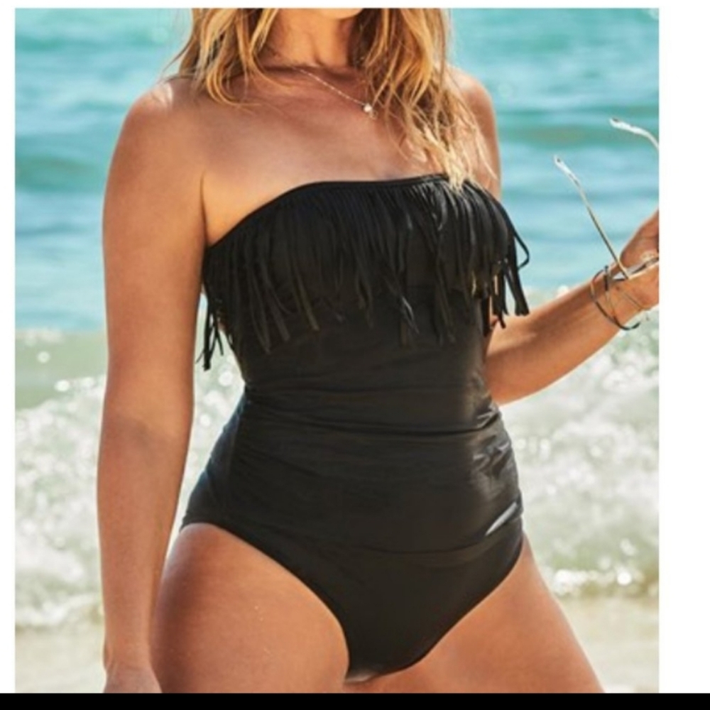 Swimsuit for all fringe top
